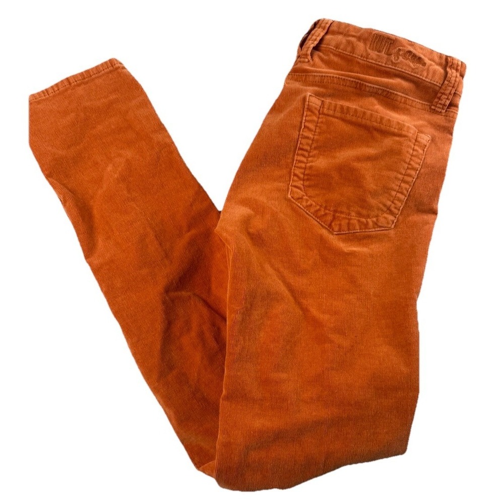 Kut From The Kloth Women's Size 4 Orange Rust Corduroy Skinny Pants Stretch